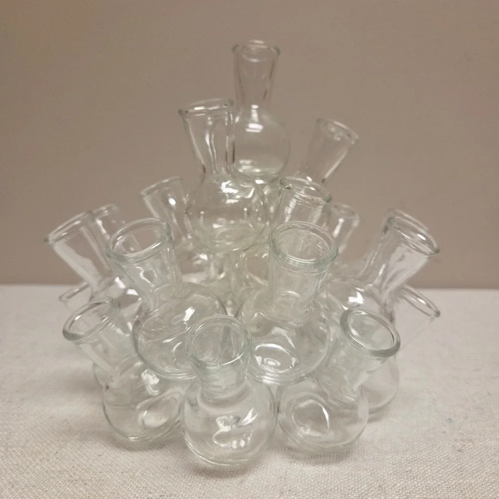 Clear Glass Multi Bud Vase Cluster Floral Centerpiece Propagation Station